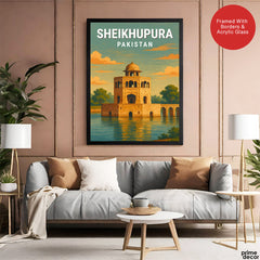 Sheikupura Pakistan Illustration City Poster | Travel Artwork #00757