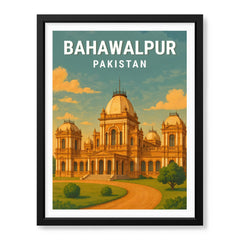 Bahawalpur Pakistan Illustration City Poster | Travel Artwork #00758