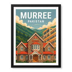 Murree Northern Pakistan Illustration Poster | Travel Artwork #00769