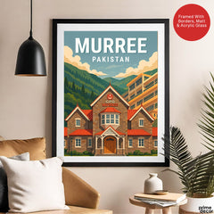 Murree Northern Pakistan Illustration Poster | Travel Artwork #00769