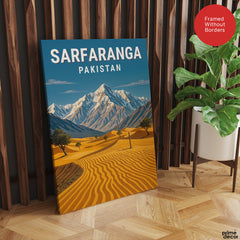 Sarfaranga Cold Desert Northern Pakistan Illustration Poster | Travel Artwork #00770