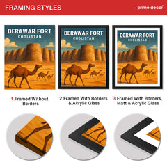 Pakistan Heritage Illustration Set (8 Panel) Travel Wall Art