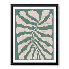 Pastel Pink Abstract Design Over Greenish Background | Abstract Office Artwork #0077 - Prime Décor