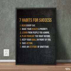 7 Habits for Success | Motivation Wall Art - Prime Décor