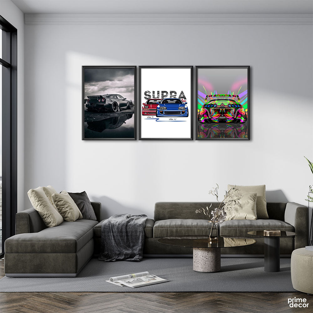 GTR Supremacy (3 Panel) Cars Wall Art - Prime Décor
