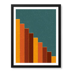 Colorful Abstract Art Over Blue Background | Abstract Office Artwork #0085 - Prime Décor