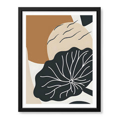Black & White Flower Portrait Over Colorful Background | Abstract Floral Artwork #0086 - Prime Décor