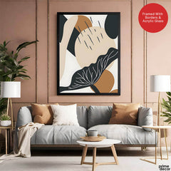 Black & White Flower Portrait Over Colorful Background | Abstract Floral Artwork #0087 - Prime Décor