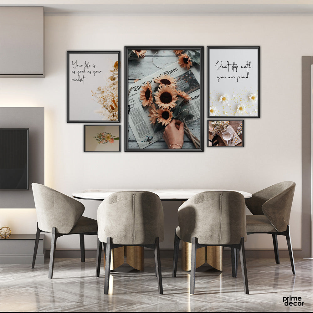 Your Life is as Good as Your Mindset (5 Panel) Motivational Wall Art - Prime Décor
