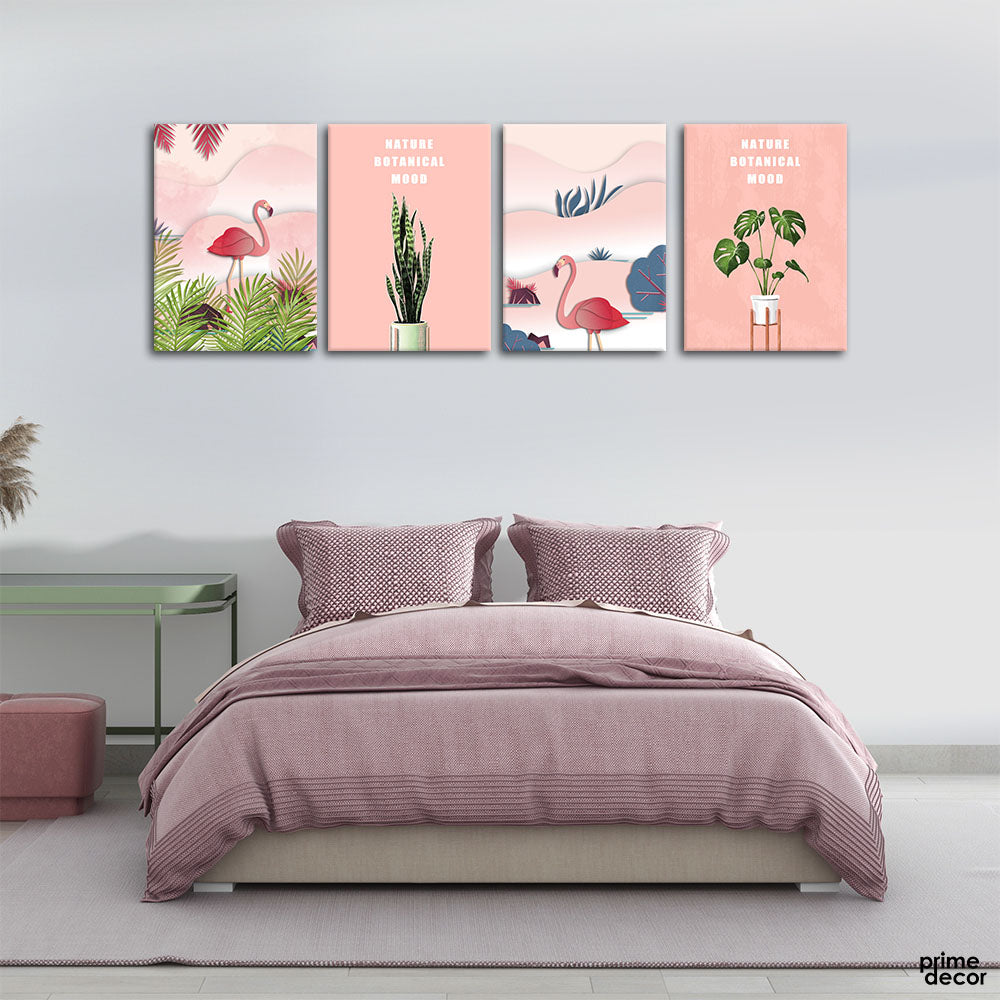 Nature Botanical Mood (4 Panel) Digital Wall Art - Prime Décor