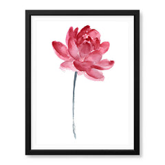 Beautiful Red Flower Paint Design Over White Background | Abstract Floral Artwork #0095 - Prime Décor