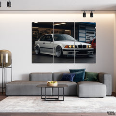White Classic BMW Modified JDM (3 Panel) Cars Wall Art On Sale - Prime Décor