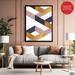 Colorful Geometric Shapes Abstract Design | Abstract Office Artwork #0099 - Prime Décor