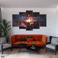 Blast in the Game (5 Panel) Game Wall Art - Prime Décor