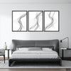 Waves in Abstract Line Art (3 Panel) Digital Abstract Wall Art - Prime Décor