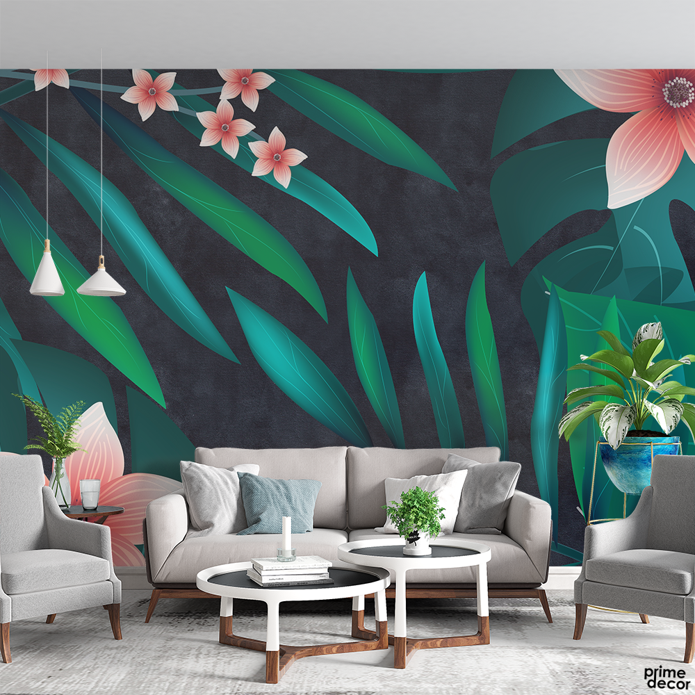 Green Tropical Forest Background | Wallpaper Mural - Prime Décor