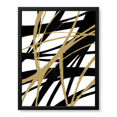 Black & Brown Abstract Design Over White Background | Abstract Office Artwork #00134