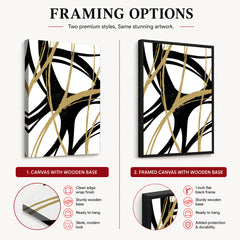 Black & Brown Abstract Design Over White Background | Abstract Office Artwork #00135