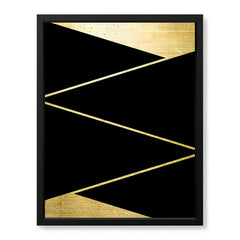Black & Gold Abstract Design | Abstract Office Artwork #00139