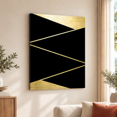 Black & Gold Abstract Design | Abstract Office Artwork #00139