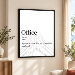 Office Motivational Quote Over White Background | Abstract Motivational Artwork #00141