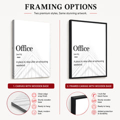 Office Motivational Quote Over White Background | Abstract Motivational Artwork #00141