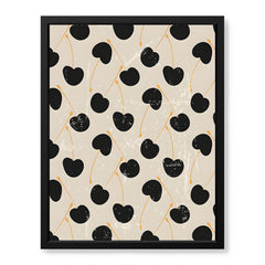 Black & Gold Abstract Design Over Beige Background | Abstract Office Artwork #00161