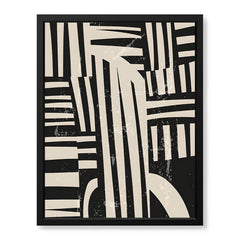 Black & Beige Abstract Design Art | Abstract Office Artwork #00162