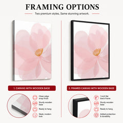 Beautiful Pink Flower Over White Background | Abstract Floral Artwork #00170