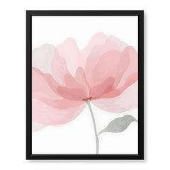 Beautiful Pink Flower Over White Background | Abstract Floral Artwork #00171