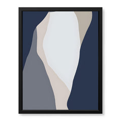 Blue & Grey Abstract Design Over Colorful Background | Abstract Office Artwork #00188
