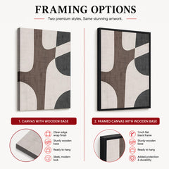 Black & Grey Abtract Design Over White Background | Abstract Office Artwork #00193
