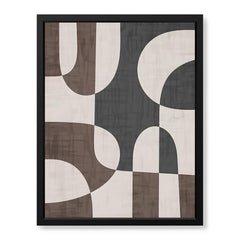 Black & Grey Abtract Design Over White Background | Abstract Office Artwork #00195