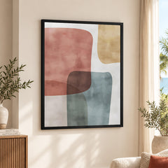 Colorful Abstract Design Over White Background | Abstract Office Artwork #00215