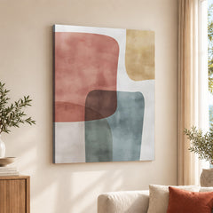 Colorful Abstract Design Over White Background | Abstract Office Artwork #00215