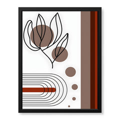 Black & Brown Abstract Design Over White Background | Abstract Office Artwork #00223