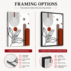 Black & Brown Abstract Design Over White Background | Abstract Office Artwork #00224