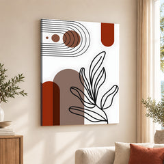Black & Brown Abstract Design Over White Background | Abstract Office Artwork #00225