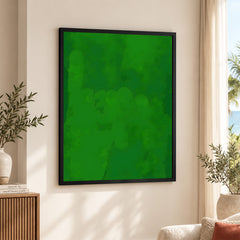 Beautiful Green Color Shades Oil Paint Art | Abstract Office Artwork #00231
