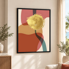 Colorful Abstract Paint Stroke Art Over Beige Background | Abstract Fashion Artwork #00241