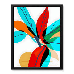 Colorful Abstract Floral Art Over White Background | Abstract Floral Artwork #00242