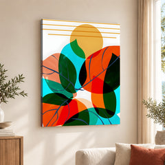 Colorful Abstract Floral Art Over White Background | Abstract Floral Artwork #00244