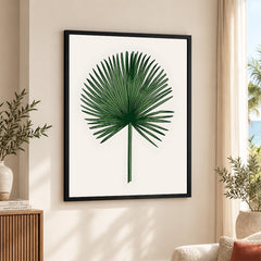 Dark Green Tropical Leaves Floral Design | Abstract Floral Artwork #0027