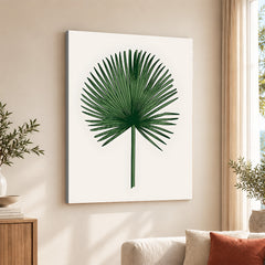 Dark Green Tropical Leaves Floral Design | Abstract Floral Artwork #0027
