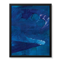 Blue & White Color Shades Abstract Design | Abstract Office Artwork #00281