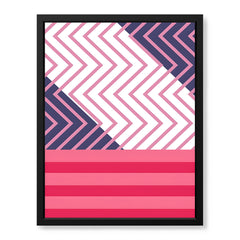 Pink & Blue Abstract Design Over White Background | Abstract Office Artwork #00284