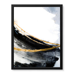 Black & Gold Abstract Office Design Over White Background | Abstract Office Artwork #00290