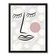 Black & White Linear Face Design | Abstract Fashion Artwork #0030