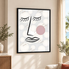 Black & White Linear Face Design | Abstract Fashion Artwork #0030