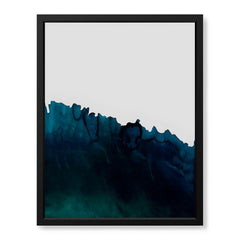 Ocean Blue Color Splashed Over White Background | Abstract Office Artwork #00303